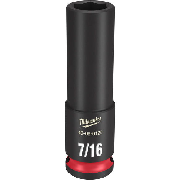 49-66-6120 Milwaukee SHOCKWAVE Impact Duty 3/8"Drive 7/16" Deep 6 Point Socket