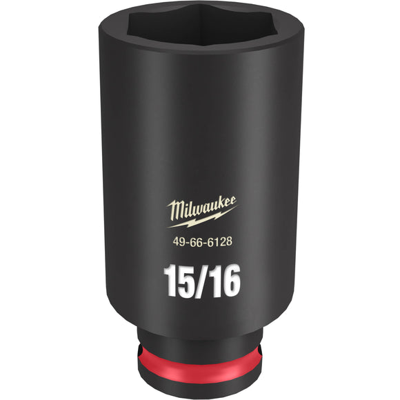 49-66-6128 Milwaukee SHOCKWAVE Impact Duty 3/8"Drive 15/16" Deep 6 Point Socket