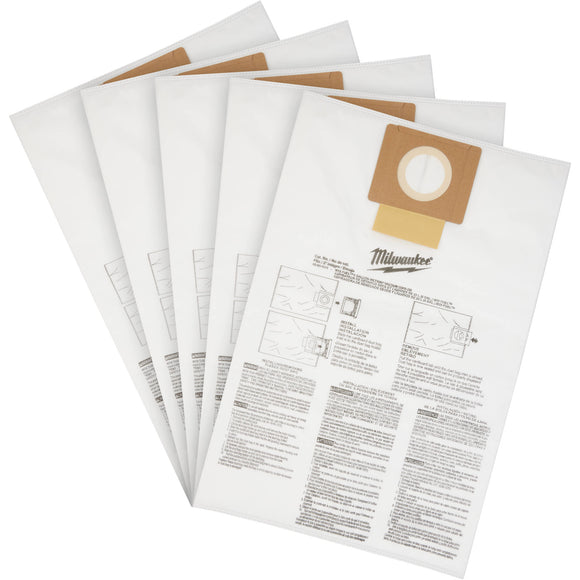49-90-1979 Milwaukee Fleece Dust Bags (5 Pack) - 6 Gallon