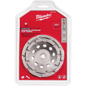 49-93-7760 Milwaukee 5" Diamond Cup Wheel Double Row
