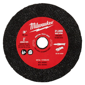 49-94-3000 Milwaukee 3" Metal Cut Off Wheel, 3-Pack