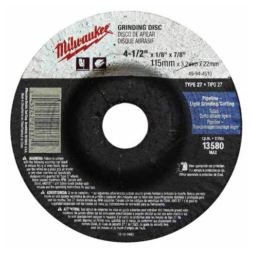 49-94-4520 4-1/2x1/4x7/8" Grinding Wheel (Type 27)