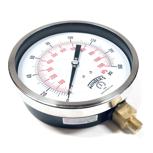 491C04 Winters Pressure Gauge, 0-160psi