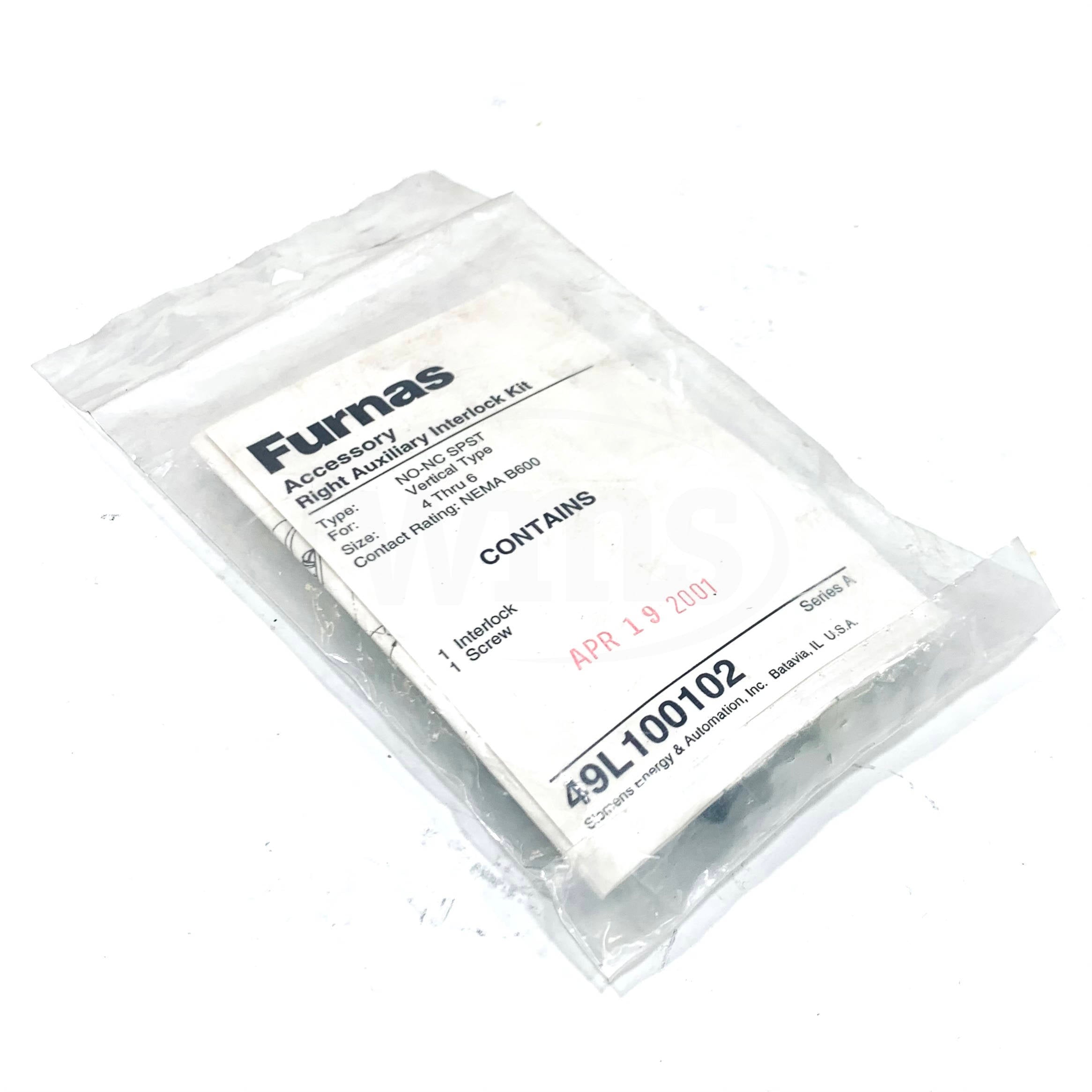 49L100102 Furnas Electric Co. Switchlet, Auxiliary Contact, 600 VAC Max - 0