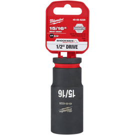 49-66-6229 Milwaukee SHOCKWAVE Impact Duty 1/2"Drive 15/16" Deep 6 Point Socket