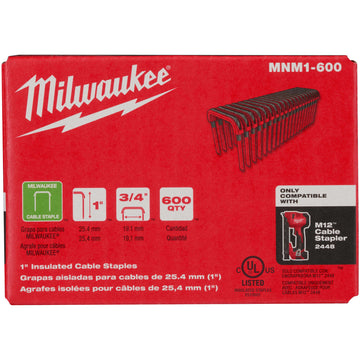 MNM1-600 Milwaukee 1" Insulated Cable Staples