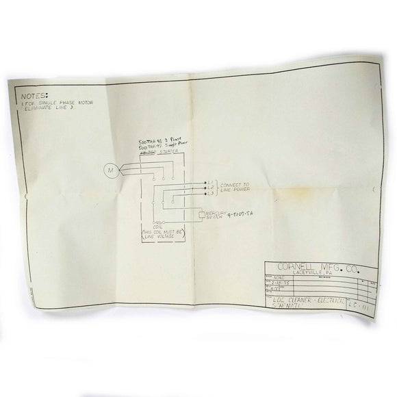 500-TAA93 Cornell Log Cleaner Kit, 240V60Hz