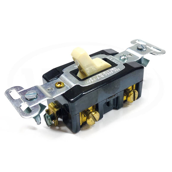 501-IG Pass & Seymour Single Pole Switch, 15A, 120/277 VAC, Ivory