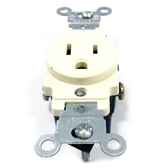 5015-A Leviton Receptacle, 2-Pole, 3-Wire, 15 A-125 V, Nema 5-15R