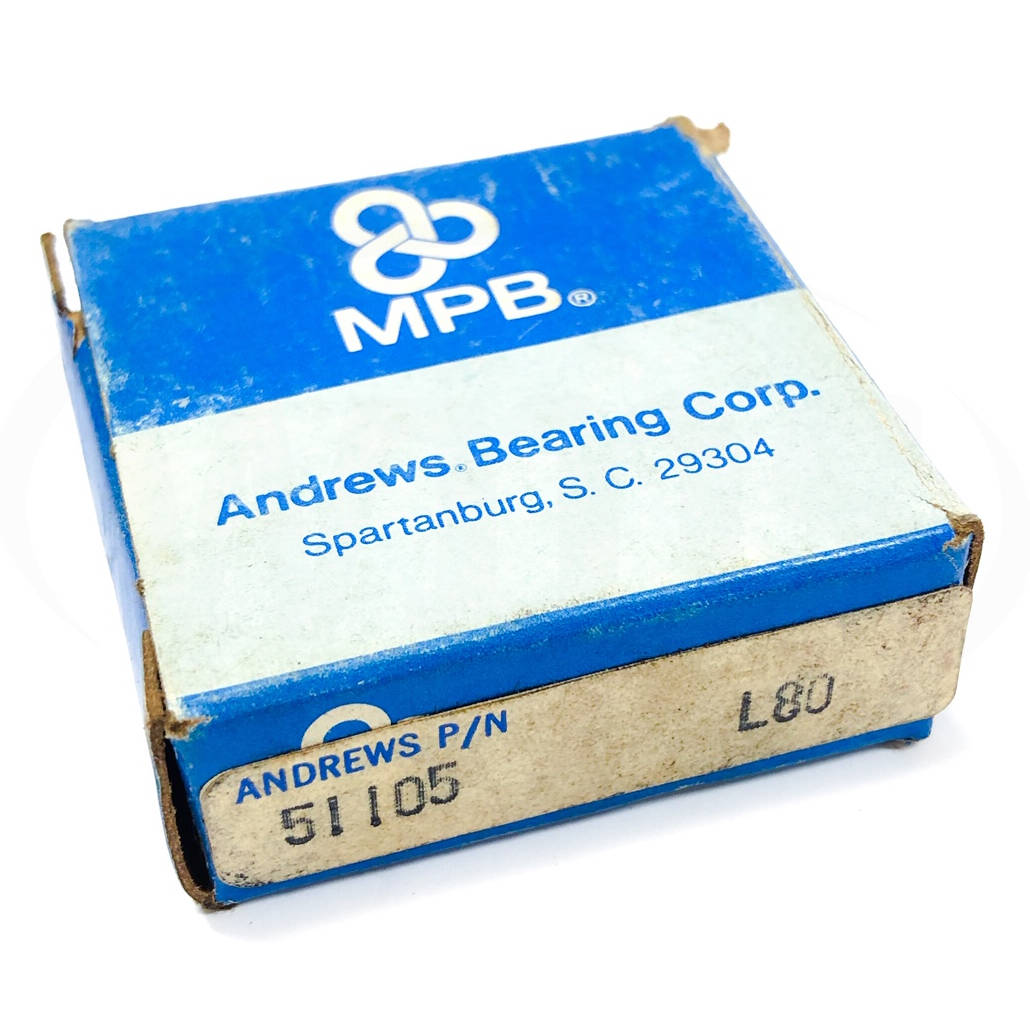 51105 MPB Andrews Bearing Corp. Thrust Bearing, L80
