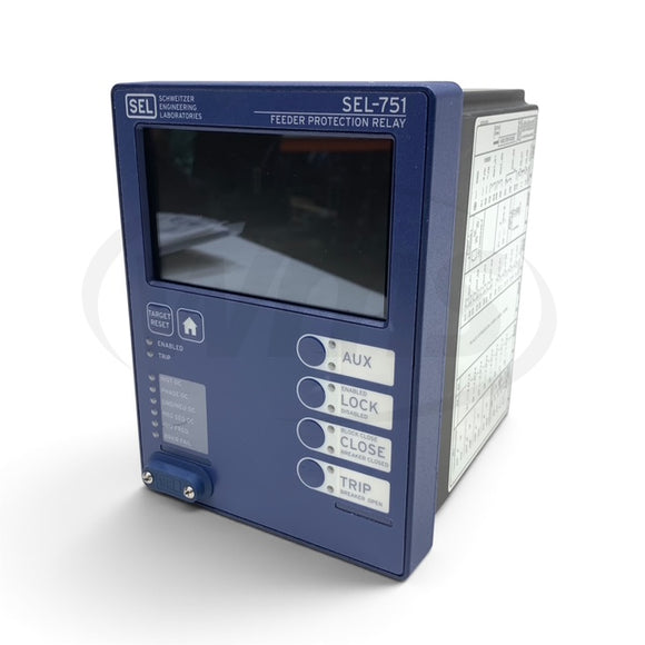 SEL-751 Schweitzer Engineering Feeder Protection Relay, P/N: 751001ACA0X7785BD00