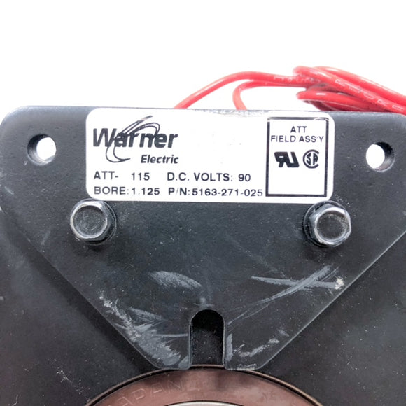 5163-271-025 Warner Clutch Assembly, 1.125" Bore, Static Torque 115Lb, 90V. DC,