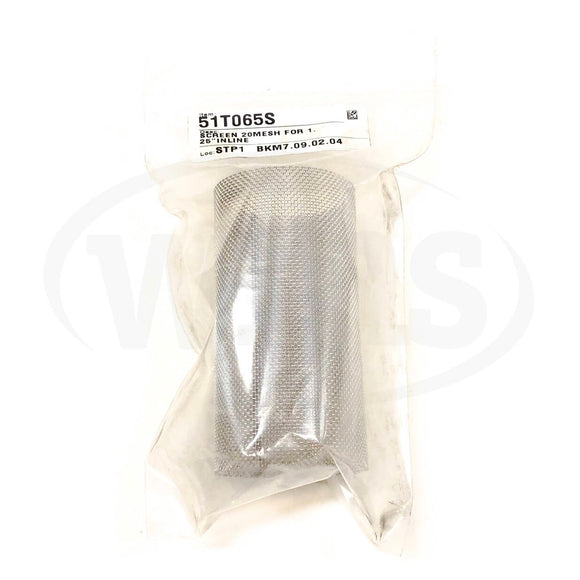 51T065S Milnor Screen 20 Mesh For 1. 25" Inline