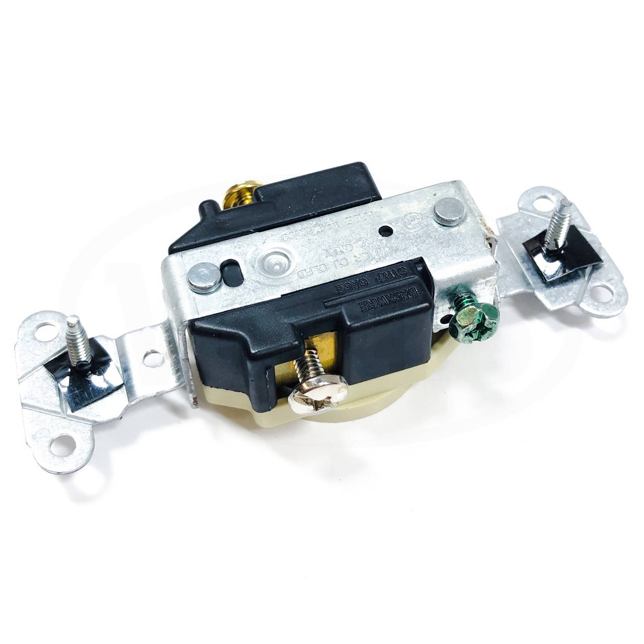 5251-I Pass & Seymour Single Receptacle, 15A, 125V, Commercial Grade, Ivory