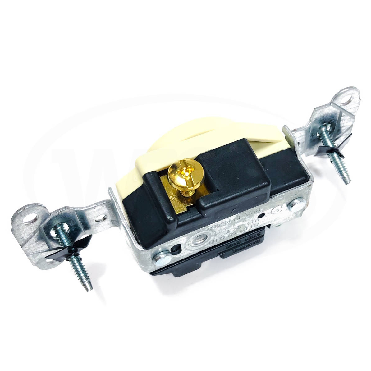 5251-I Pass & Seymour Single Receptacle, 15A, 125V, Commercial Grade, Ivory