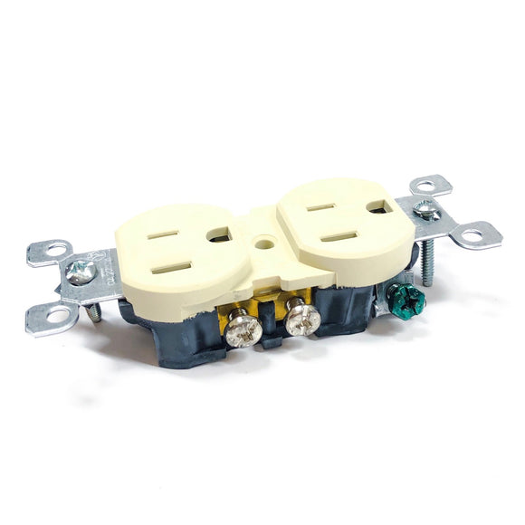 5320-ICP Leviton Receptacle 15 A - 125 V, Ivory