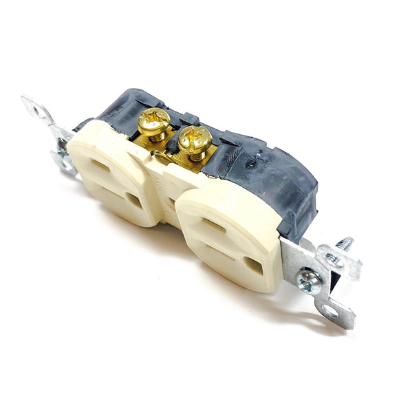 5320-ICP Leviton Receptacle 15 A - 125 V, Ivory