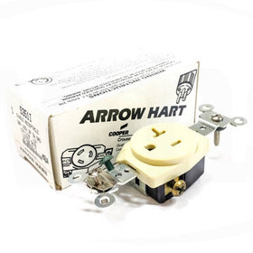 5351I Arrow Hart Single Receptacle, 20 A, 125 V, 2 - 0