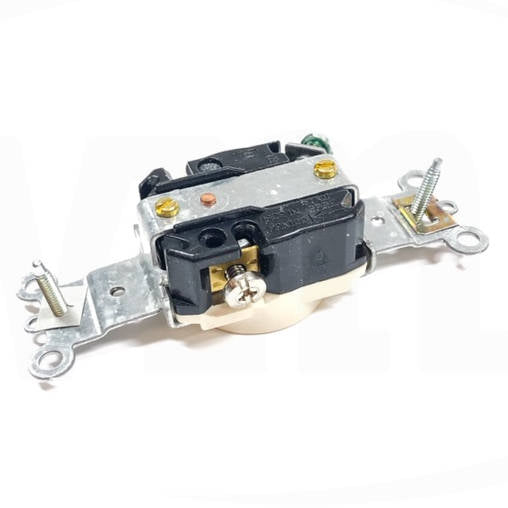 5361-LA Pass & Seymour Single Receptacle, 20A, 125V, Light Almond