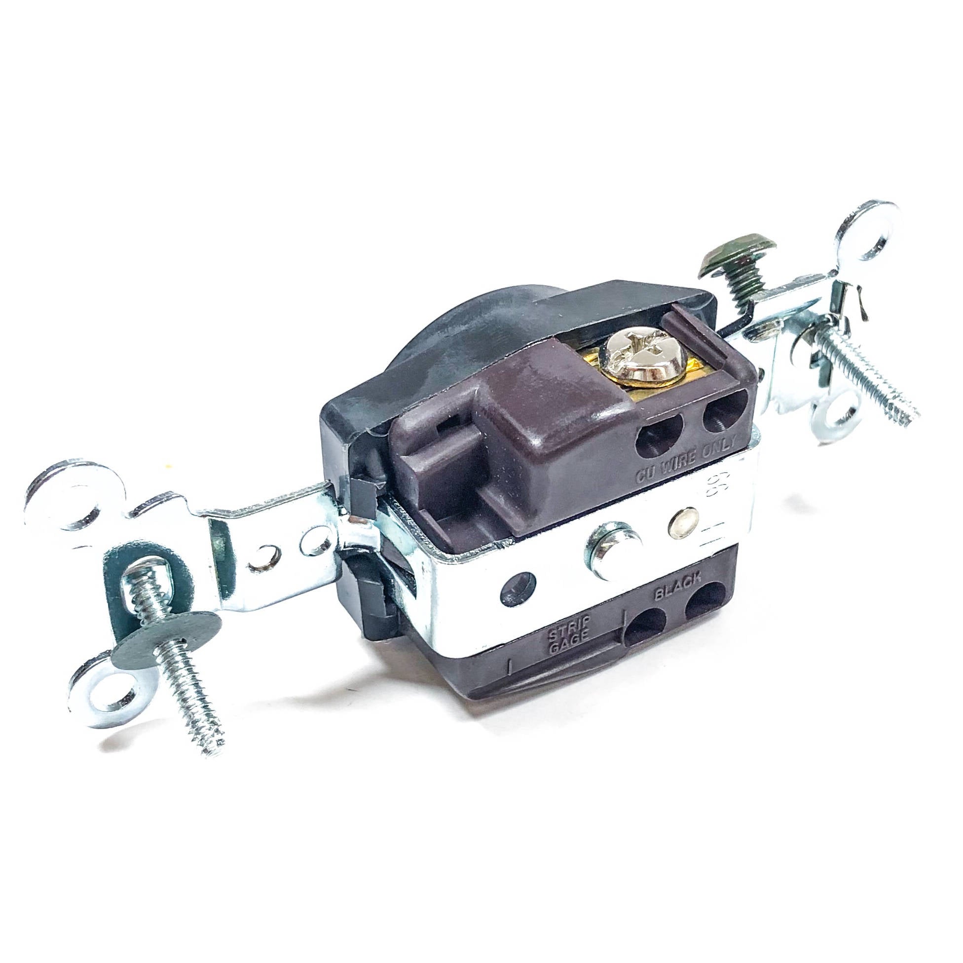 5361BL Arrow Hart Single Receptacle 20A, 125V, 2P, 3W, GRD, Nema: 5-20R, Black