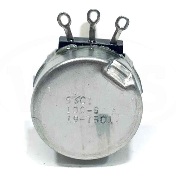 53C1-100 Clarostat Potentiometer, S Taper, 2 Watt
