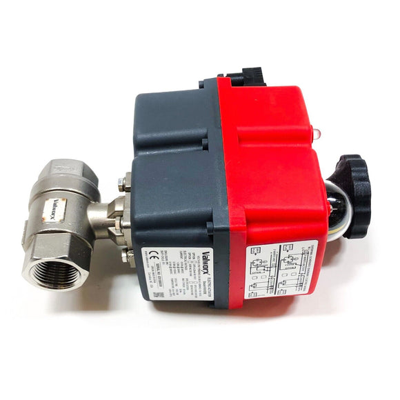 560208F Valworx 1" Electric Actuated Stainless Ball Valve, 24-240V