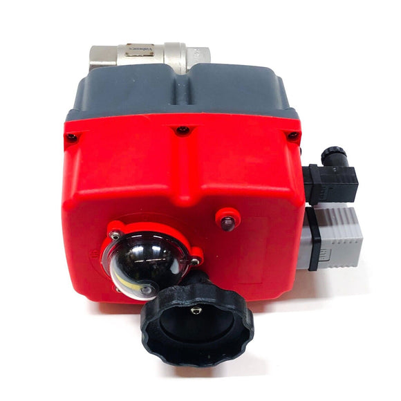 560208F Valworx 1" Electric Actuated Stainless Ball Valve, 24-240V