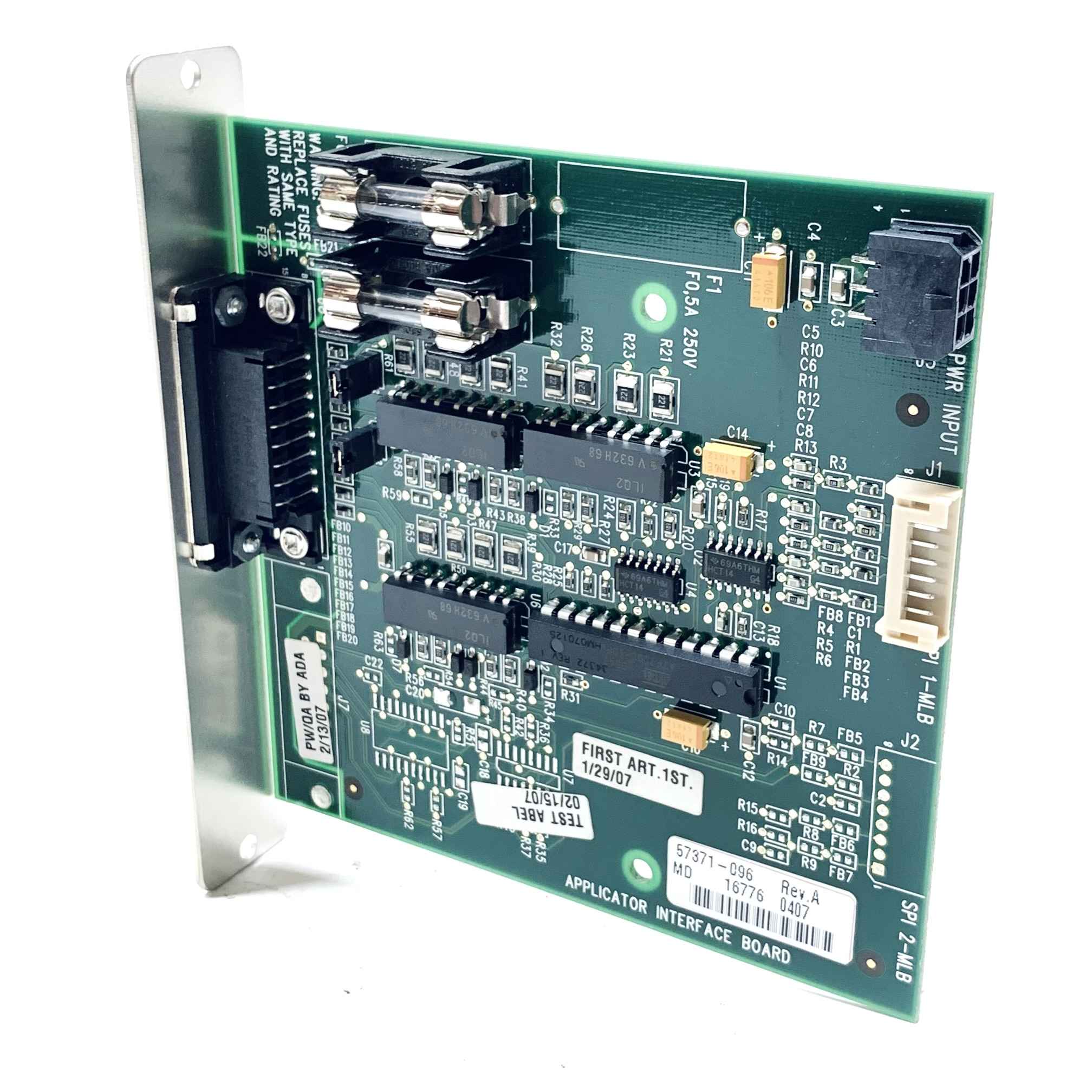 57371-096 Zebra I/O Applicator Interface PCB Circuit Board +5vdc
