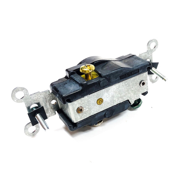 5801 Leviton Single Receptacle, 3-Pole, 3-Wire, 20 Amp, 125 Volt, Brown