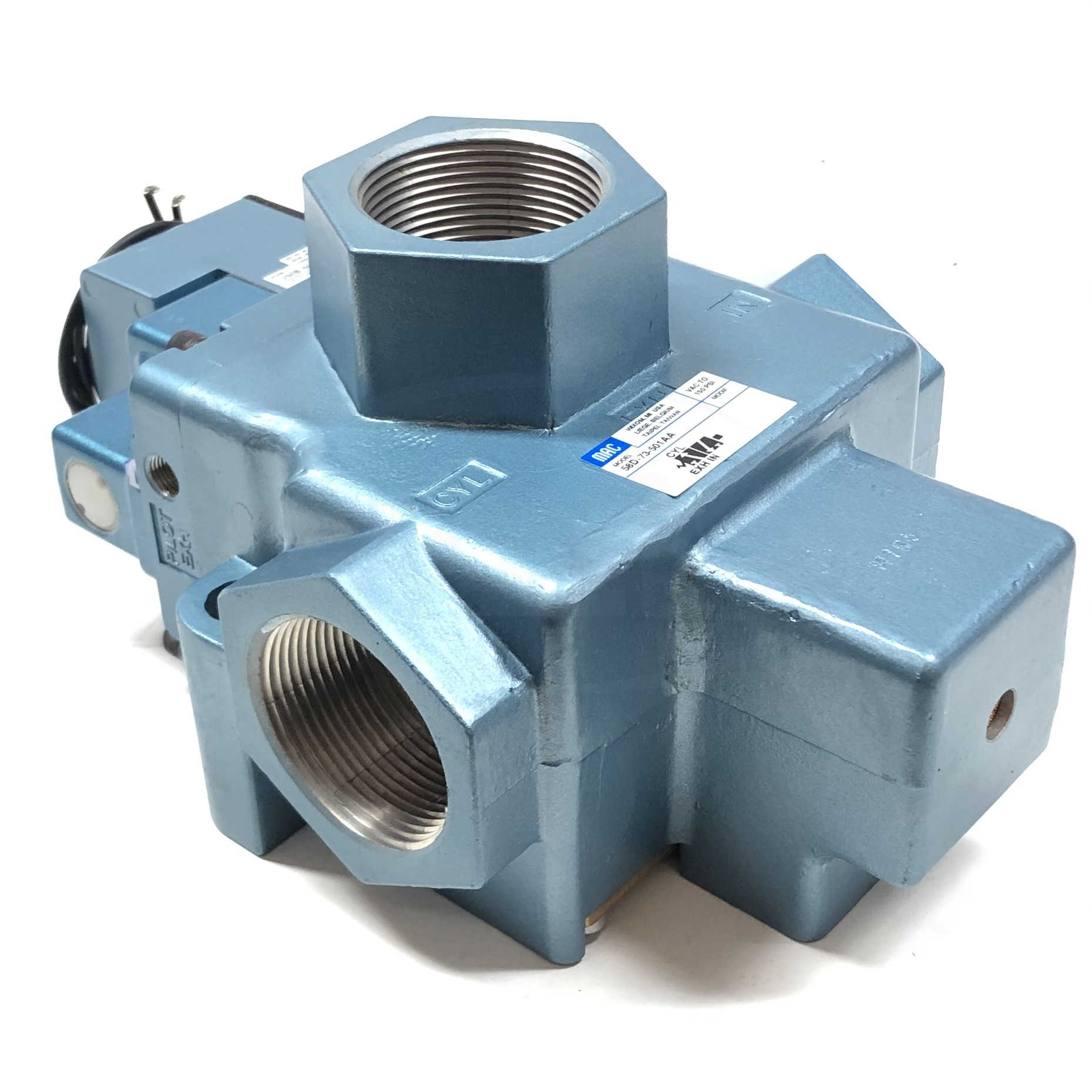 58D-73-501AA Mac Solenoid Valve, 24VDC, 6.0 Watts, 25 To 150 Psi, 250B-501AAAA