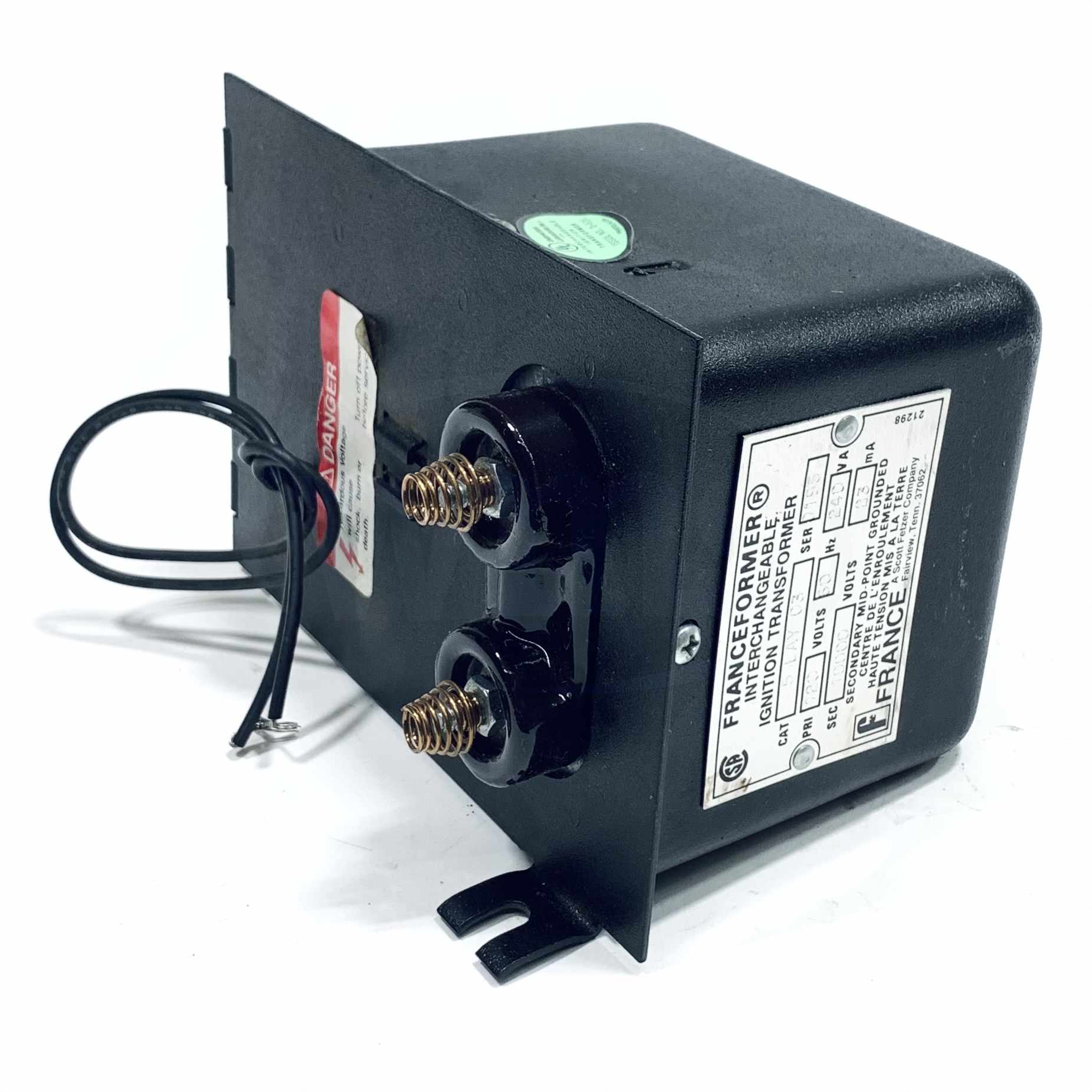 5LAY-03 France Oil Burner Ignition Transformer, 120V, 60Hz, 240VA, Sec. 10000V - 0