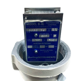 B-1C Burling Instruments Temperature Switch 125-250-480 VAC, 100-600 F