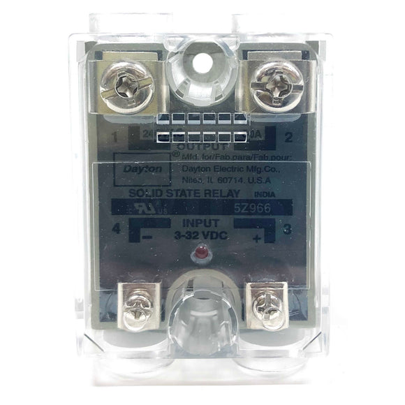 5Z966 Dayton Solid State Relay 240VAC, 50A, 50/60Hz, 3-32VDC