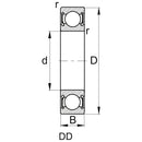 6003DDC3G81 KBC Ball Bearing, Rubber Sealed-2