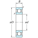60082RSC3 Koyo Ball Bearing, Rubber Sealed-2