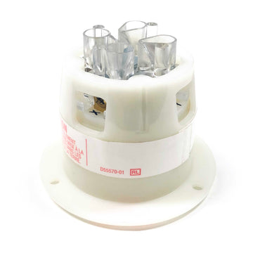 HBL2456 Hubbell Twist-Lock Flanged Receptacle, 20A, 3-Phase, 277/480VAC, 4-Pole
