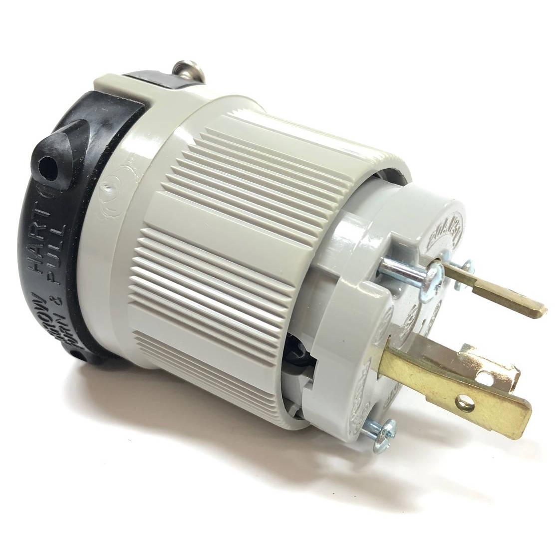 6202 Arrow Hart Locking Plug, 20A, 125V, 2-Pole, 3-Wire GRD, Cord Dia: .375-1