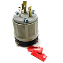 6202 Arrow Hart Locking Plug, 20A, 125V, 2-Pole, 3-Wire GRD, Cord Dia: .375-1-6