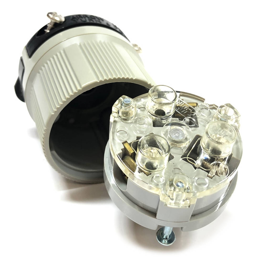 6202 Arrow Hart Locking Plug, 20A, 125V, 2-Pole, 3-Wire GRD, Cord Dia: .375-1 - 0