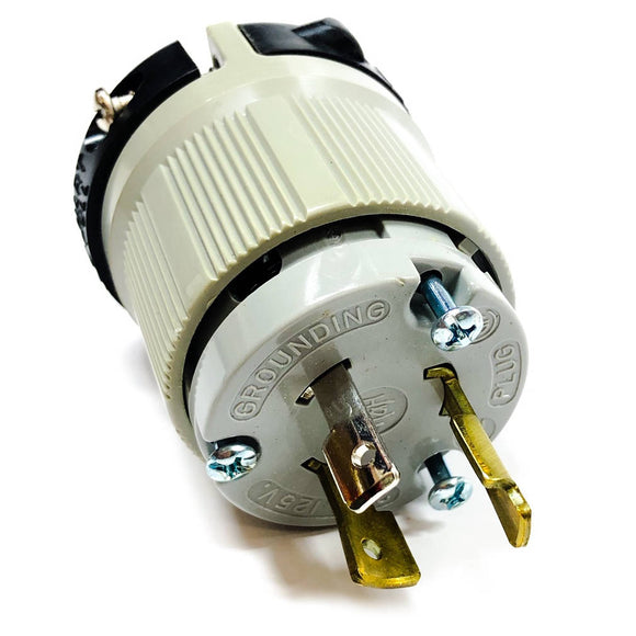 6202 Arrow Hart Locking Plug, 20A, 125V, 2-Pole, 3-Wire GRD, Cord Dia: .375-1