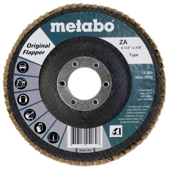629468000 Metabo 4-1/2" Fiberglass Flapper Disc, 60 Grit