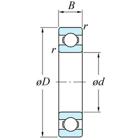 63052RDC3 Koyo Ball Bearing, Rubber Sealed - 0