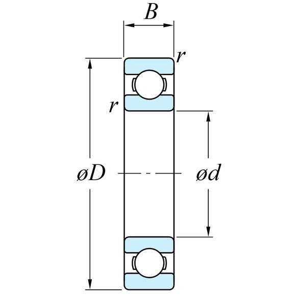 6308ZZC3 Koyo Ball Bearing, Double Shielded