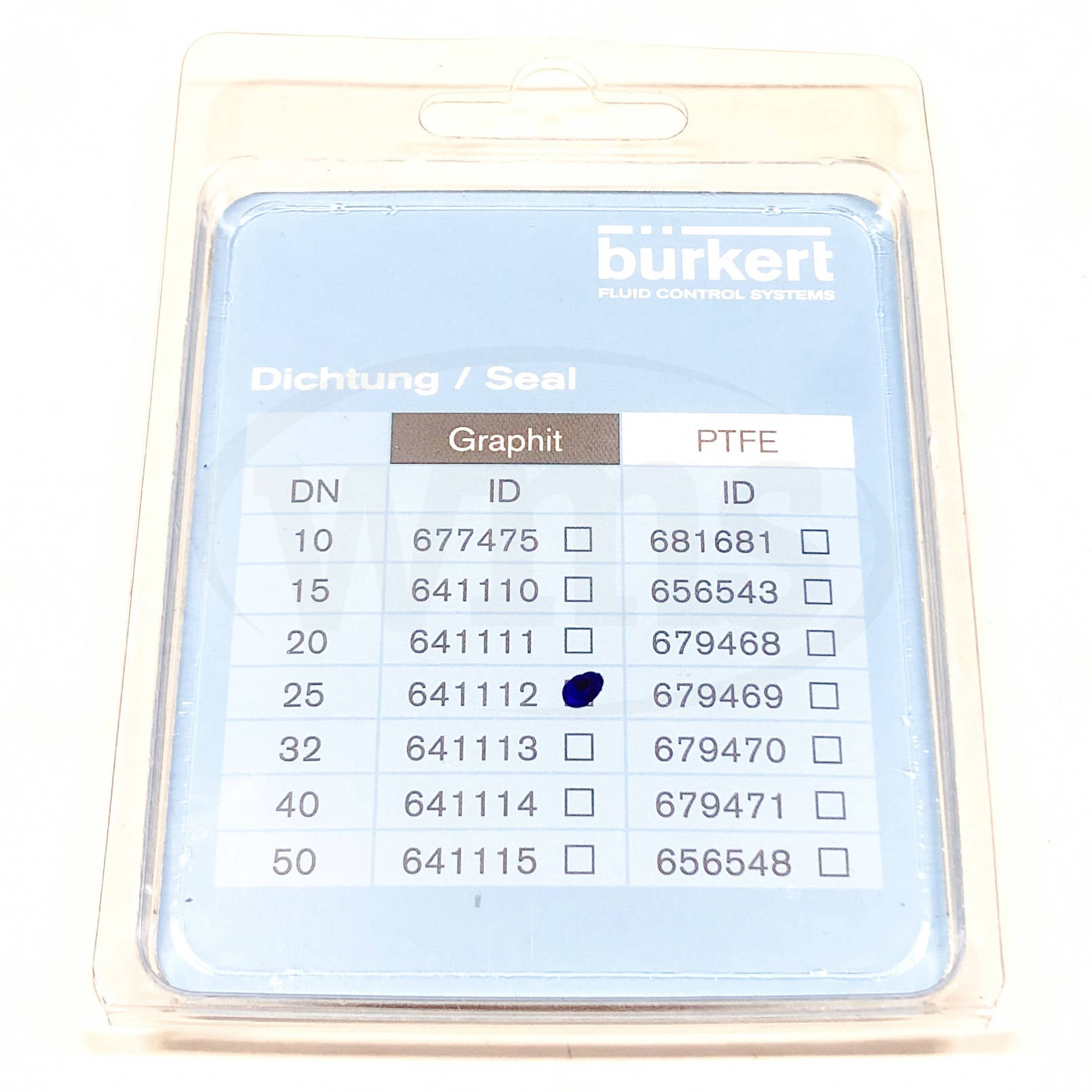 641112 Burkert Fluid Control Systems Seal