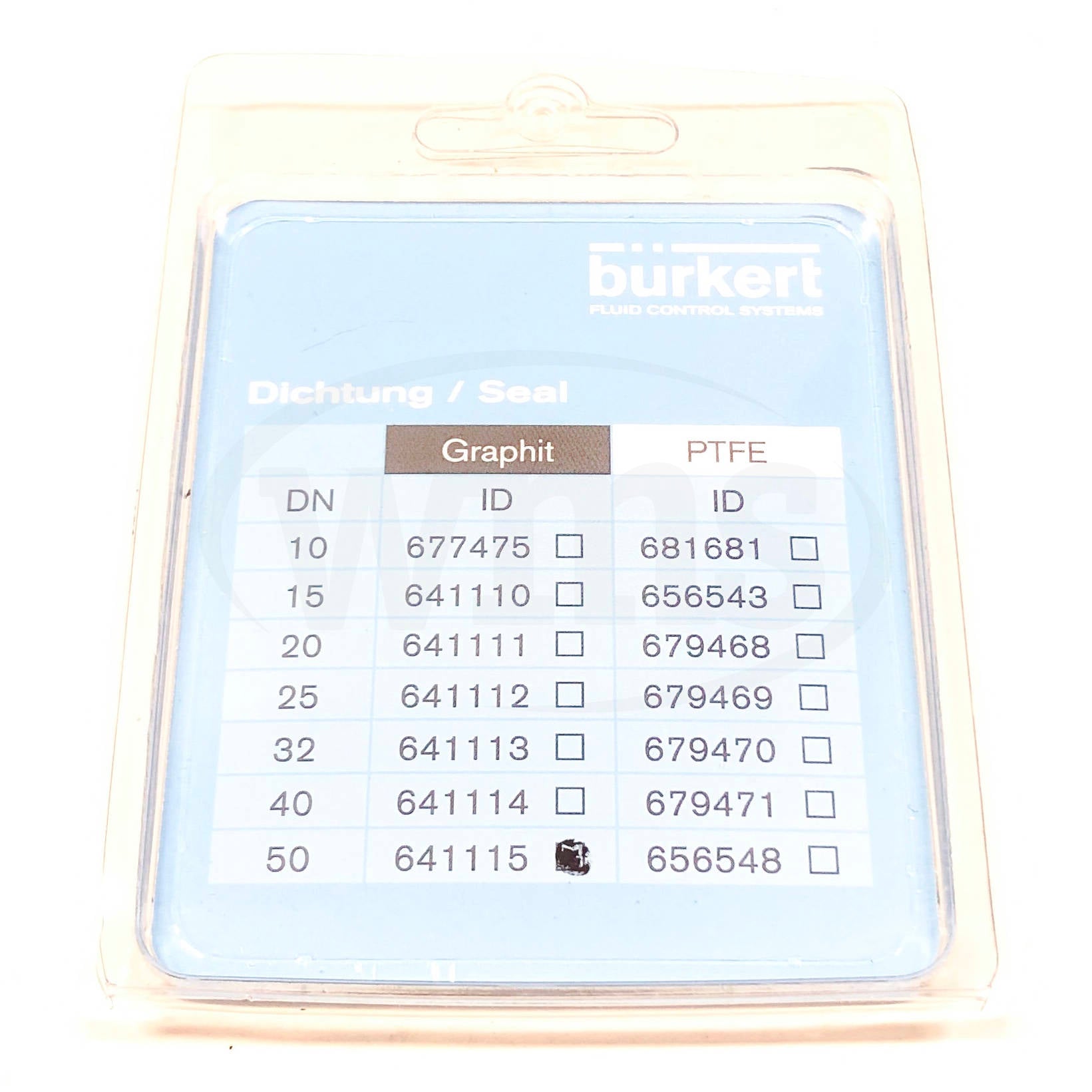 641115 Burkert Fluid Control Systems Seal