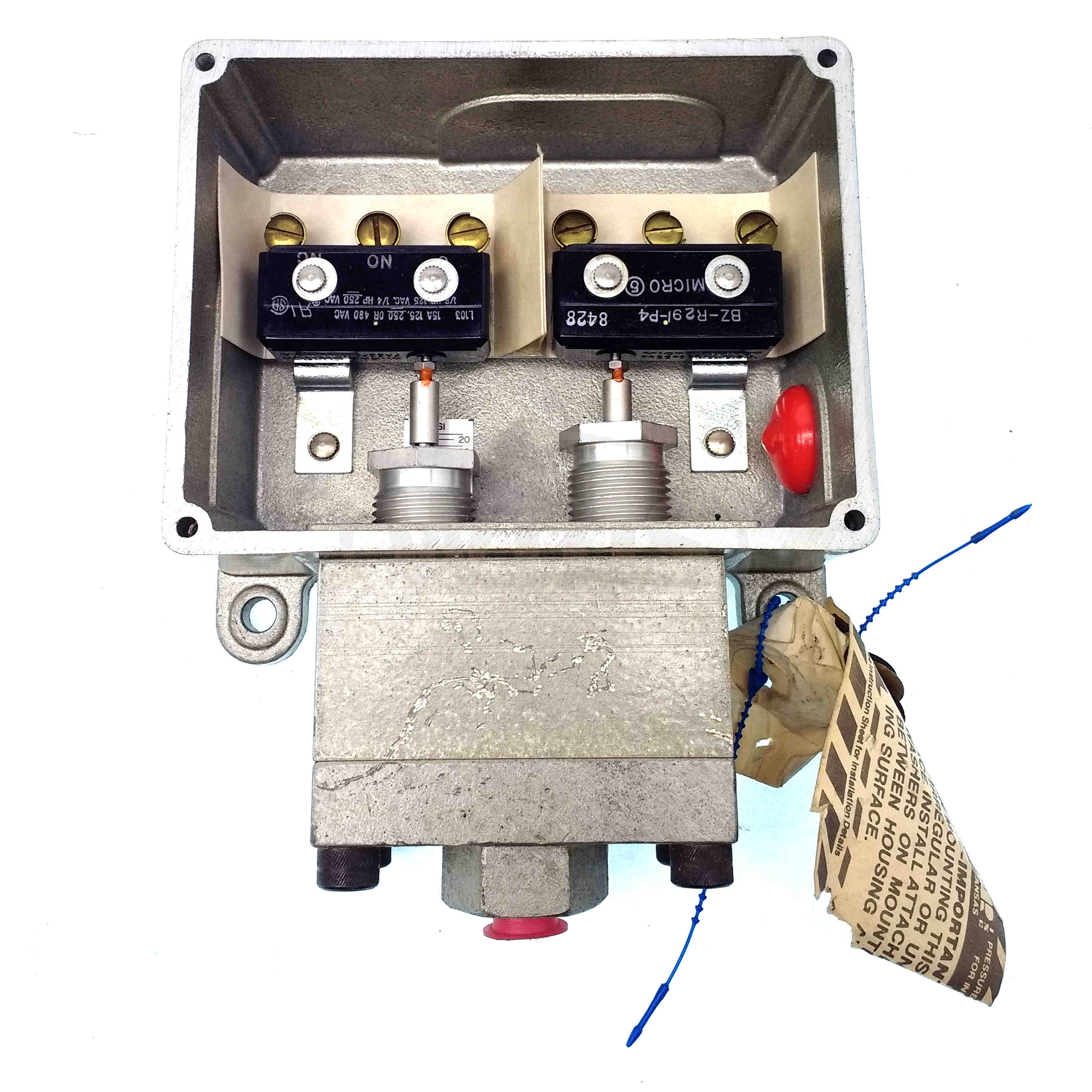 66V6-K3-N4-B1A-TTX SOR Pressure Switch, 12-100PSI