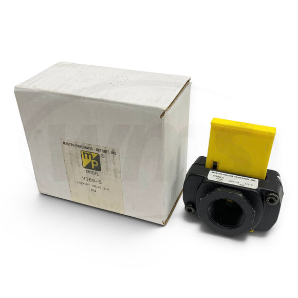 V380-6 Master Pneumatics 3-Port, Manually Operated Inline Slide Valve