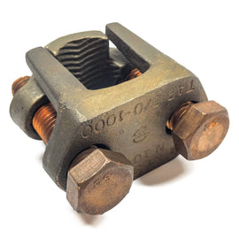 KVS44 Burndy Heavy Duty Connector, 2-Bolt, Copper