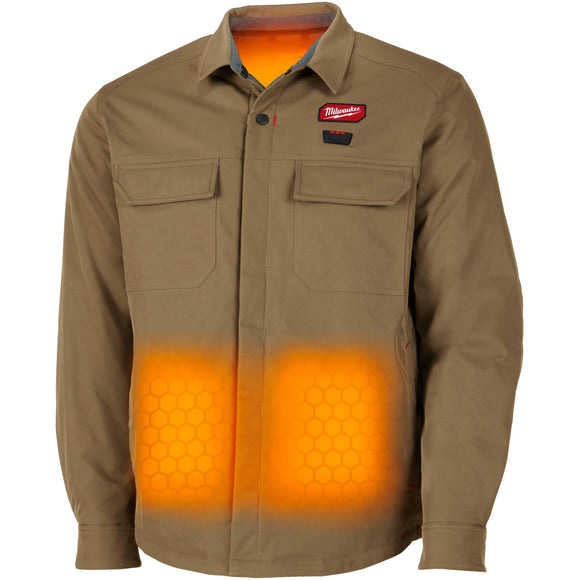 M103K-21S Milwaukee M12 Heated Shirt Jacket Kit, Khaki, Small