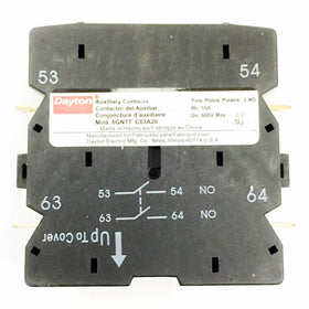 Dayton Definite Purpose Auxiliary Contact 2 NO, 10 Amps